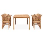 Casa si Gradina - Gradina si terasa - Mobilier exterior - Seturi mobila gradina - Set mobilier de gradina, 7 piese, lemn masiv de tec - Infinity.ro
