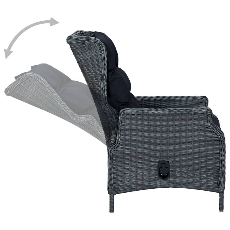 Casa si Gradina - Gradina si terasa - Mobilier exterior - Seturi mobila gradina - Set de masa pentru gradina, 5 piese, gri inchis - Infinity.ro