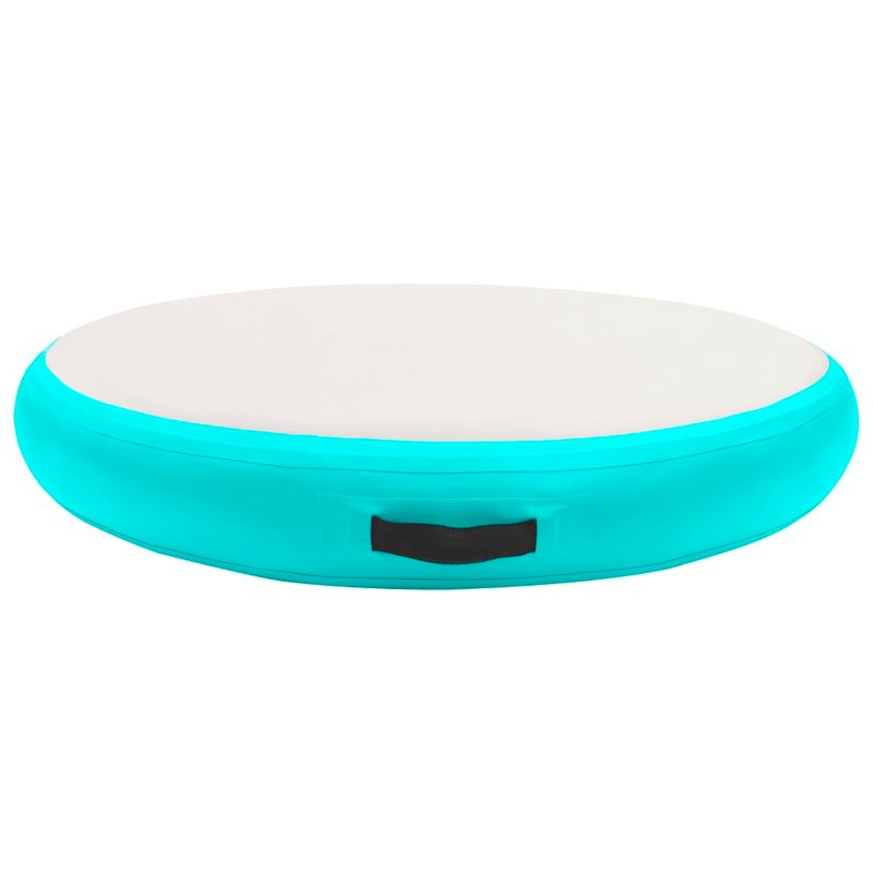 Sport si Outdoor - Accesorii si echipamente sportive - Yoga - Covoras gonflabil de gimnastica cu pompa verde 100x100x10 cm PVC - Infinity.ro