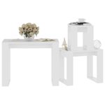 Casa si Gradina - Mobilier - Mese si birouri - Mese living - Mese suprapuse, 3 buc., alb, lemn compozit - Infinity.ro