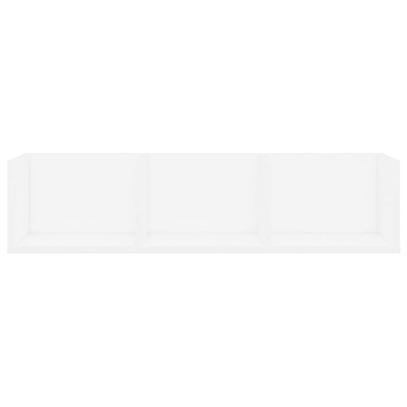 Casa si Gradina - Mobilier - Biblioteci si rafturi - Rafturi - Raft de perete pentru CD-uri, alb, 75 x 18 x 18 cm, PAL - Infinity.ro