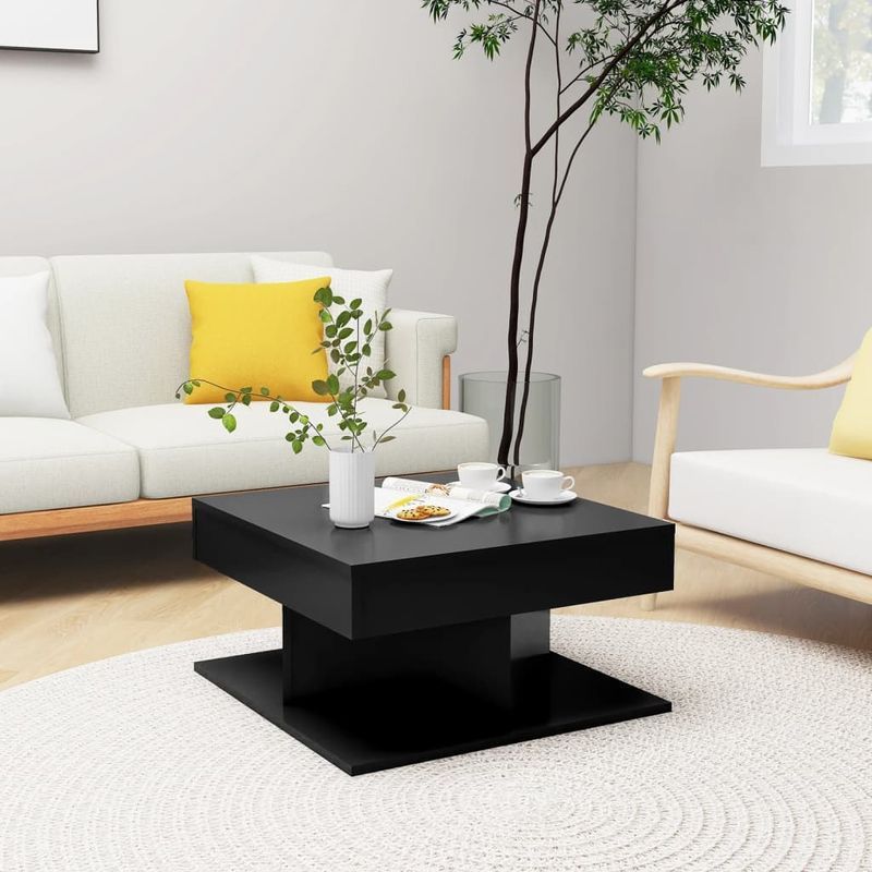 Casa si Gradina - Mobilier - Mese si birouri - Masute de cafea - Masuta de cafea, negru, 57x57x30 cm, lemn prelucrat - Infinity.ro