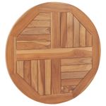 Casa si Gradina - Mobilier - Feronerie si accesorii mobila - Blat de masa, 60 cm, lemn masiv de tec, rotund, 2,5 cm - Infinity.ro