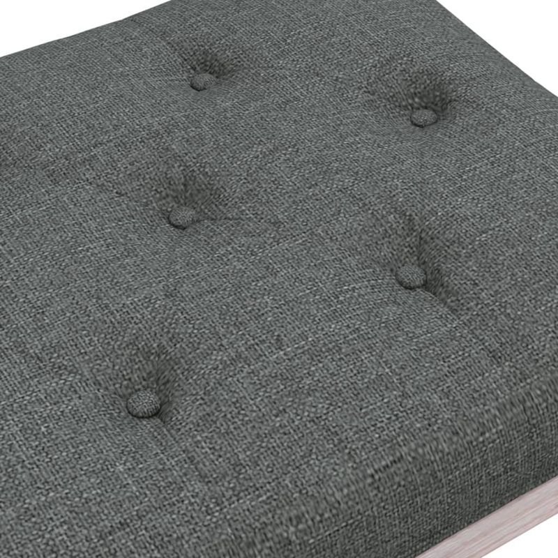 Casa si Gradina - Mobilier - Canapele si coltare - Banchete - Banca, gri inchis, 110x40x49 cm, textil - Infinity.ro