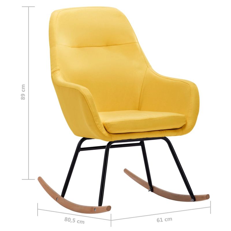 Casa si Gradina - Gradina si terasa - Balansoare si hamace - Balansoare - Scaun balansoar, galben mustar, material textil - Infinity.ro