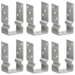 Casa si Gradina - Gradinarit si plante - Unelte gradinarit - Accesorii pentru unelte gradinarit - Ancore de gard, 6 buc., argintiu, 8x6x15 cm, otel galvanizat - Infinity.ro