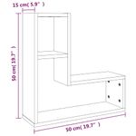 Casa si Gradina - Mobilier - Biblioteci si rafturi - Rafturi - Rafturi de perete, 2 buc., stejar fumuriu, 50x15x50 cm, lemn - Infinity.ro