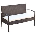 Casa si Gradina - Gradina si terasa - Mobilier exterior - Seturi mobila gradina - Set mobilier de gradina cu perne, 4 piese, maro, poliratan - Infinity.ro