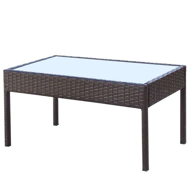 Casa si Gradina - Gradina si terasa - Mobilier exterior - Seturi mobila gradina - Set mobilier de gradina cu perne, 4 piese, maro, poliratan - Infinity.ro