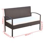 Casa si Gradina - Gradina si terasa - Mobilier exterior - Seturi mobila gradina - Set mobilier de gradina cu perne, 4 piese, maro, poliratan - Infinity.ro