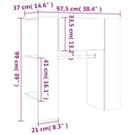 Casa si Gradina - Mobilier - Dulapuri si sifoniere - Dulapuri - Dulap de hol, stejar sonoma, 97,5x37x99 cm, lemn prelucrat - Infinity.ro