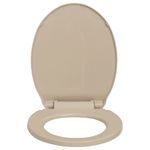Casa si Gradina - Sanitare - Obiecte sanitare - Vase de toaleta - Capac WC cu inchidere silentioasa, bej, oval - Infinity.ro