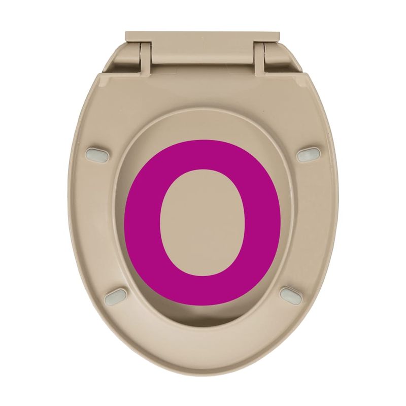 Casa si Gradina - Sanitare - Obiecte sanitare - Vase de toaleta - Capac WC cu inchidere silentioasa, bej, oval - Infinity.ro