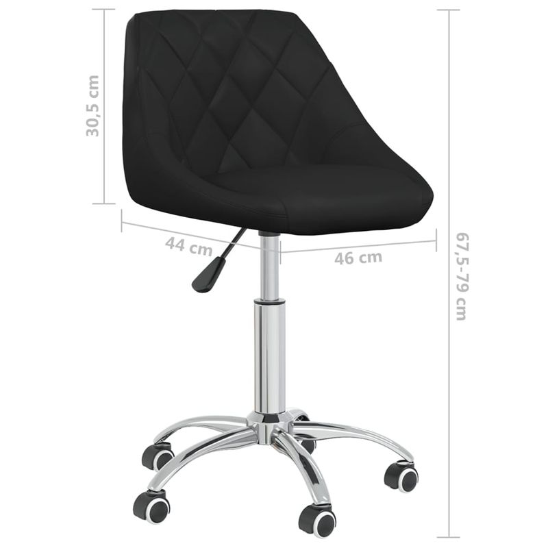 Casa si Gradina - Mobilier - Scaune si fotolii - Scaune - Scaune de bucatarie pivotante, 6 buc., negru, piele ecologica - Infinity.ro