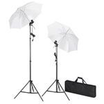 TV, Audio-Video si Foto - Aparate foto si accesorii - Accesorii foto si video - Blitzuri - Kit studio foto cu fundal, lampi și umbrele, negru, mărime 500x300 cm - Infinity.ro