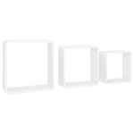 Casa si Gradina - Mobilier - Biblioteci si rafturi - Rafturi - Rafturi cub de perete, 3 buc., alb, MDF, mărime 28x10x28 cm - Infinity.ro