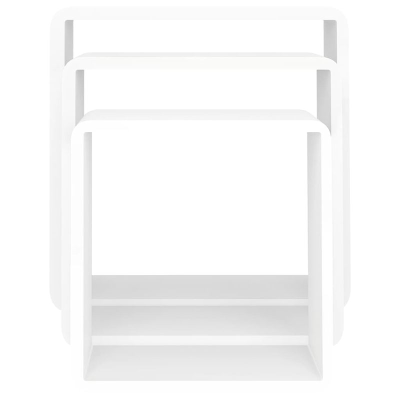 Casa si Gradina - Mobilier - Biblioteci si rafturi - Rafturi - Rafturi cub de perete, 3 buc., alb, MDF, mărime 28x10x28 cm - Infinity.ro
