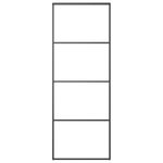 Casa si Gradina - Constructii - Usi interior, exterior si garaj - Usi garaj - Usa glisanta, negru, 76x205 cm, aluminiu și sticla ESG, model transparent - Infinity.ro