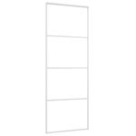 Casa si Gradina - Constructii - Usi interior, exterior si garaj - Usi garaj - Usa glisanta, alb, 76x205 cm, sticla ESG si aluminiu - Infinity.ro