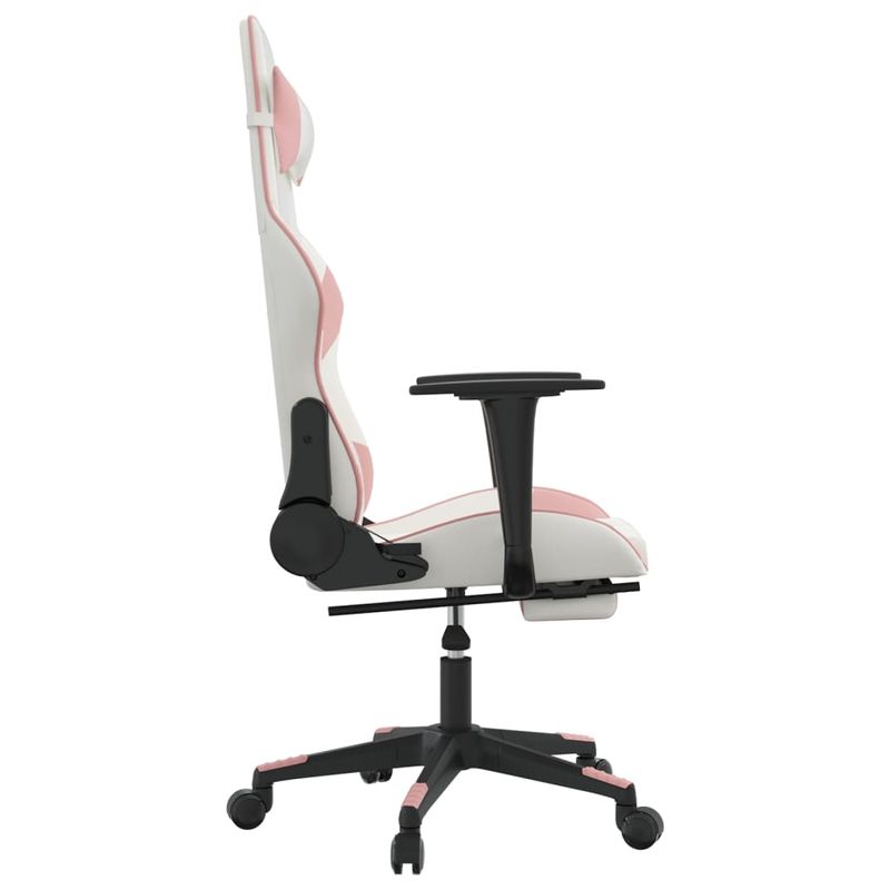 PC, gaming si accesorii - Gaming - Accesorii gaming - Scaune gaming - Scaun de jocuri, alb/roz, piele ecologica - Infinity.ro