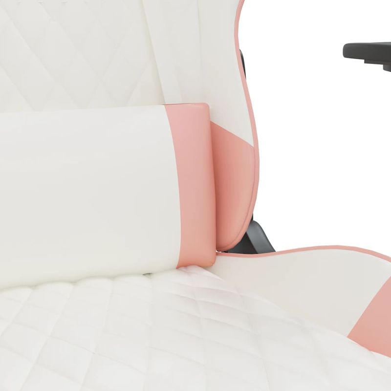 PC, gaming si accesorii - Gaming - Accesorii gaming - Scaune gaming - Scaun de jocuri, alb/roz, piele ecologica - Infinity.ro