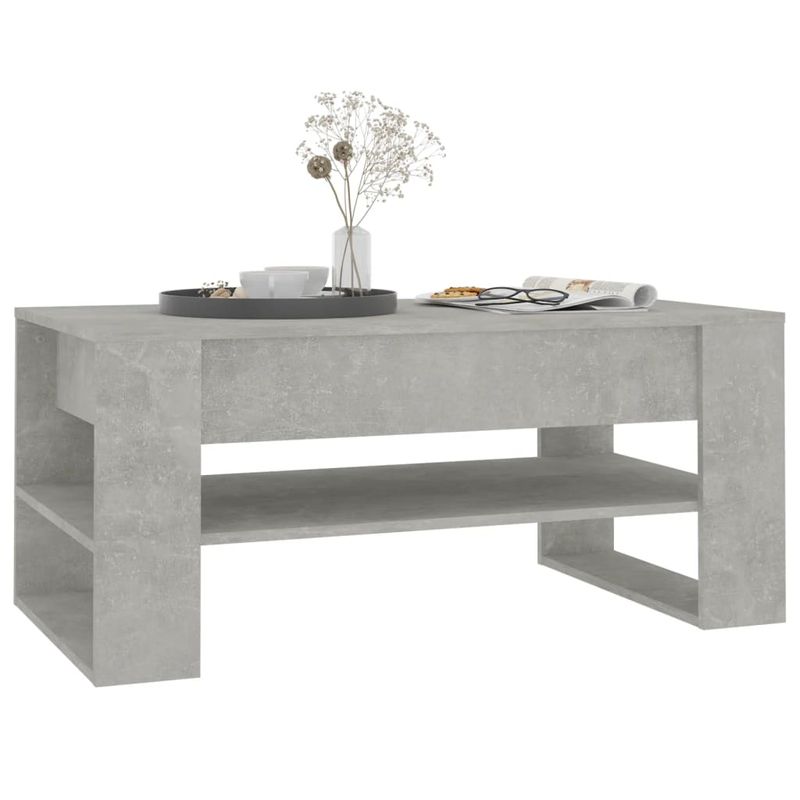 Casa si Gradina - Mobilier - Mese si birouri - Masute de cafea - Masuta de cafea, gri beton, 102x55x45 cm, lemn prelucrat - Infinity.ro