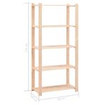 Casa si Gradina - Mobilier - Biblioteci si rafturi - Rafturi - Etajere cu 5 niveluri 2 buc. 80x38x170 cm pin masiv 250 kg - Infinity.ro