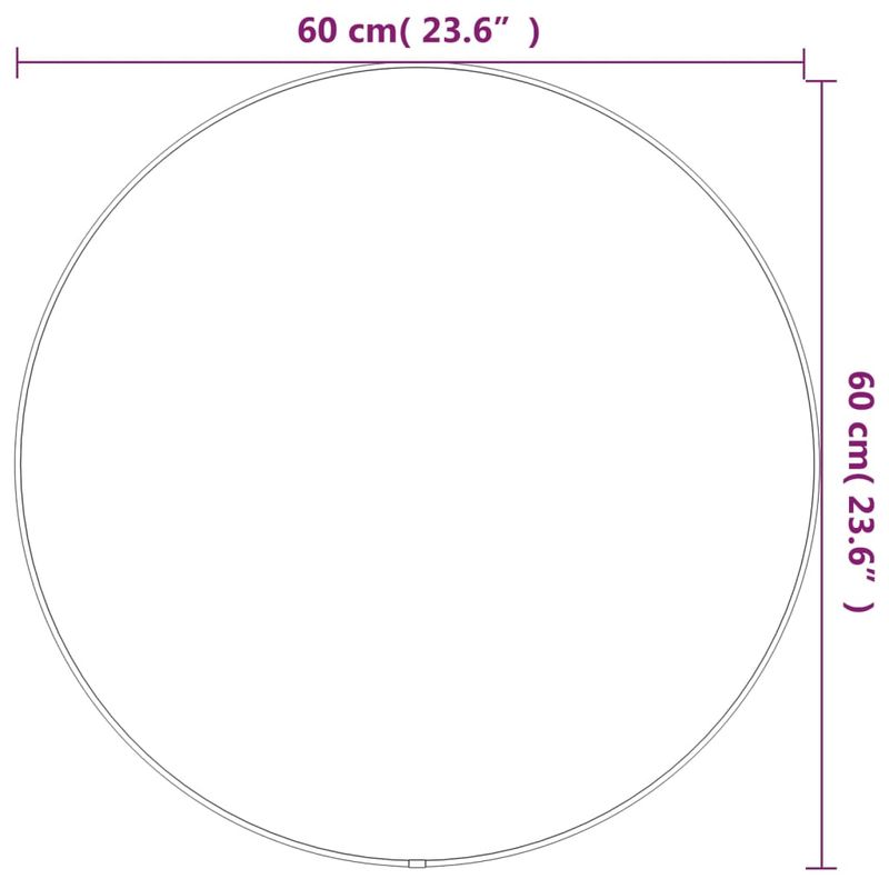 Casa si Gradina - Decoratiuni - Oglinzi - Oglinda de perete rotunda, negru, Ø 60 cm - Infinity.ro