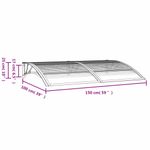 Casa si Gradina - Gradina si terasa - Umbrele si pavilioane - Pavilioane - Copertina de usa, gri, 150x100 cm, policarbonat - Infinity.ro