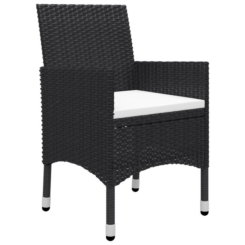Casa si Gradina - Gradina si terasa - Mobilier exterior - Seturi mobila gradina - Set bistro de gradina, 3 piese, negru, poliratan si lemn acacia - Infinity.ro