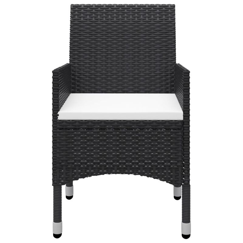Casa si Gradina - Gradina si terasa - Mobilier exterior - Seturi mobila gradina - Set bistro de gradina, 3 piese, negru, poliratan si lemn acacia - Infinity.ro
