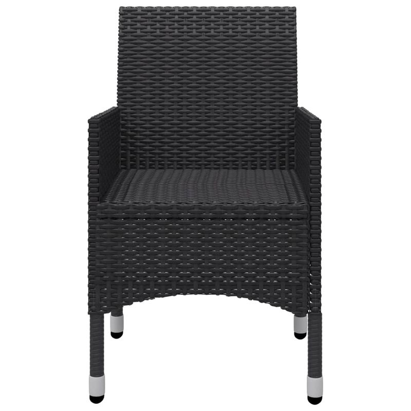Casa si Gradina - Gradina si terasa - Mobilier exterior - Seturi mobila gradina - Set bistro de gradina, 3 piese, negru, poliratan si lemn acacia - Infinity.ro