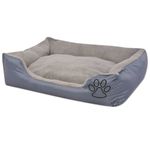 Petshop - Accesorii petshop - Culcusuri si custi - Culcusuri si saltele - Pat pentru caini cu perna captusita, gri, marime XXL - Infinity.ro