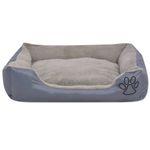 Petshop - Accesorii petshop - Culcusuri si custi - Culcusuri si saltele - Pat pentru caini cu perna captusita, gri, marime XXL - Infinity.ro