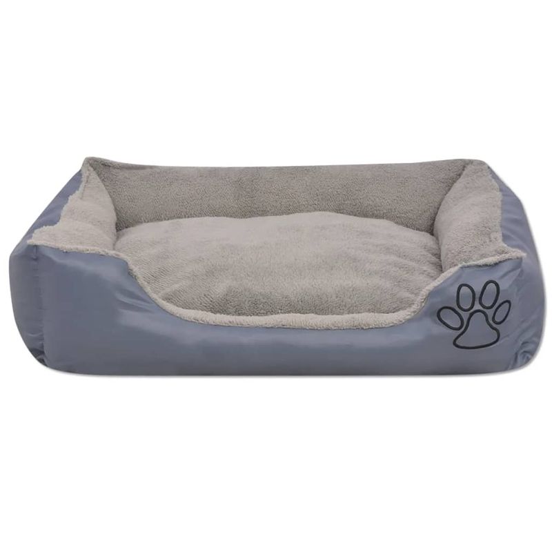 Petshop - Accesorii petshop - Culcusuri si custi - Culcusuri si saltele - Pat pentru caini cu perna captusita, gri, marime XXL - Infinity.ro