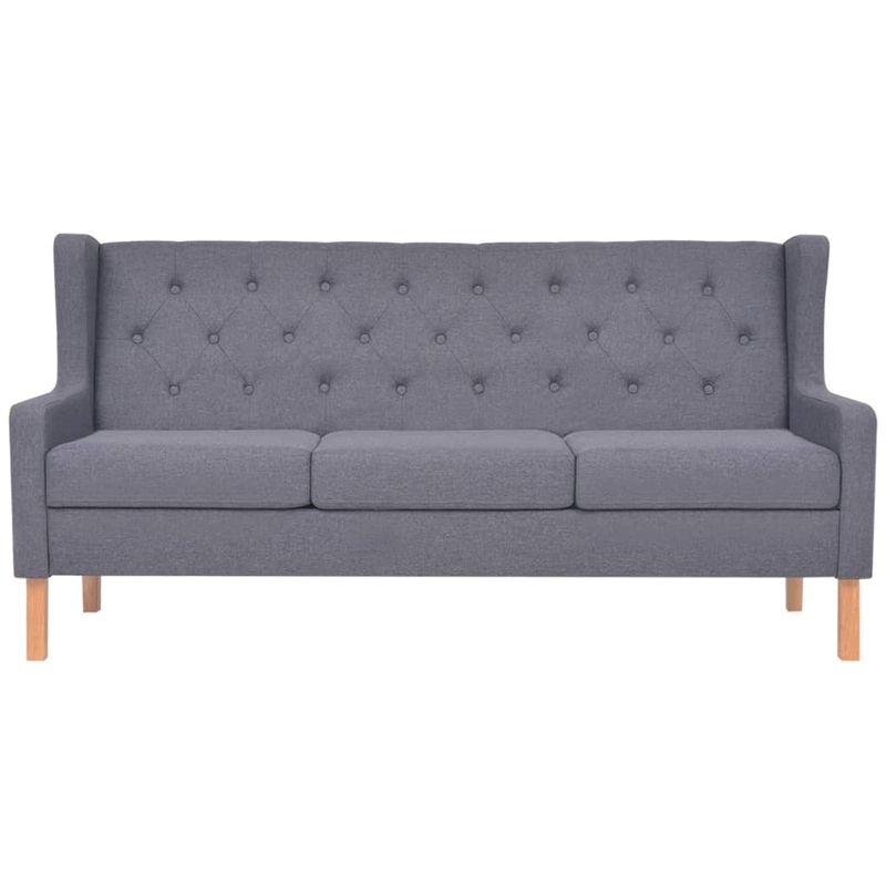 Casa si Gradina - Mobilier - Canapele si coltare - Canapele - Canapea cu 3 locuri, material textil, gri - Infinity.ro