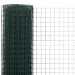 Casa si Gradina - Gradina si terasa - Garduri, panouri si accesorii - Plasa de sarma gaini, verde, 10 x 1,5 m, otel cu invelis PVC, dimensiunea ochiurilor 25x25 mm - Infinity.ro