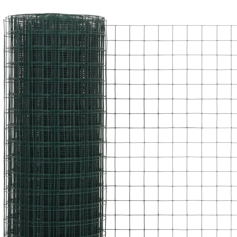 Casa si Gradina - Gradina si terasa - Garduri, panouri si accesorii - Plasa de sarma gaini, verde, 10 x 1,5 m, otel cu invelis PVC, dimensiunea ochiurilor 25x25 mm - Infinity.ro