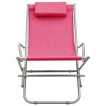 Casa si Gradina - Gradina si terasa - Mobilier exterior - Scaune si sezlonguri gradina - Scaune de terasa rabatabile, 2 buc., roz, otel - Infinity.ro