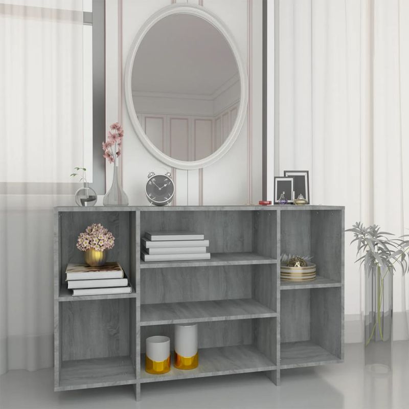 Casa si Gradina - Mobilier - Comode si corpuri - Comode - Servanta, gri sonoma, 120x30x75 cm, PAL - Infinity.ro