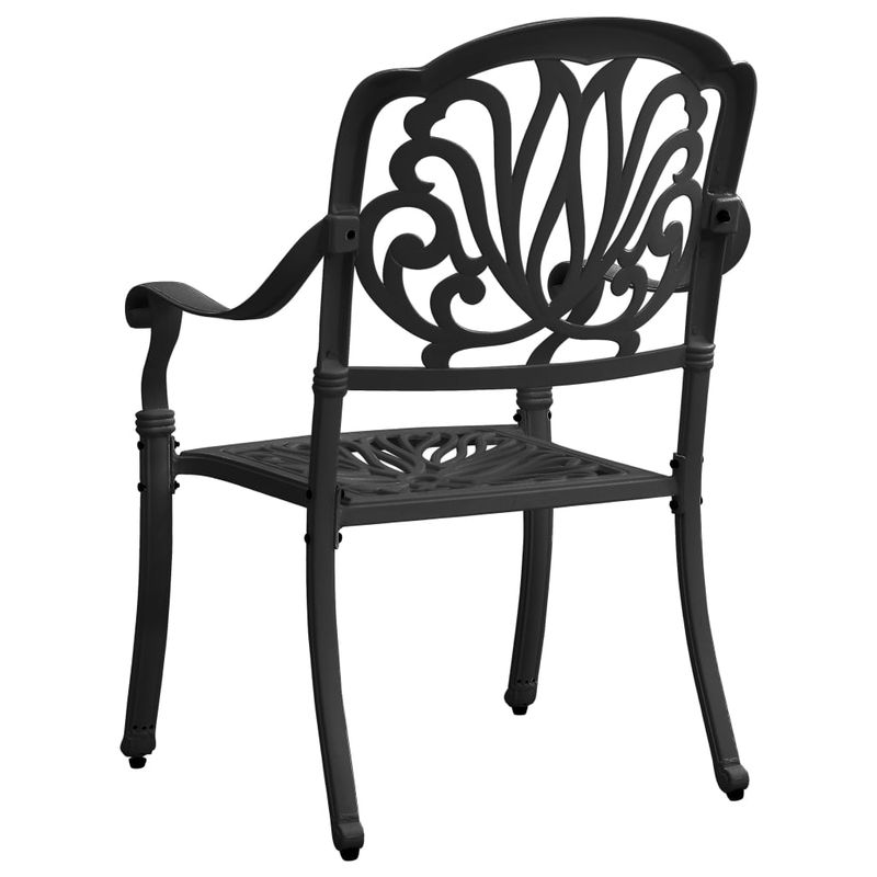 Casa si Gradina - Gradina si terasa - Mobilier exterior - Seturi mobila gradina - Set mobilier bistro, 3 piese, negru, aluminiu turnat - Infinity.ro