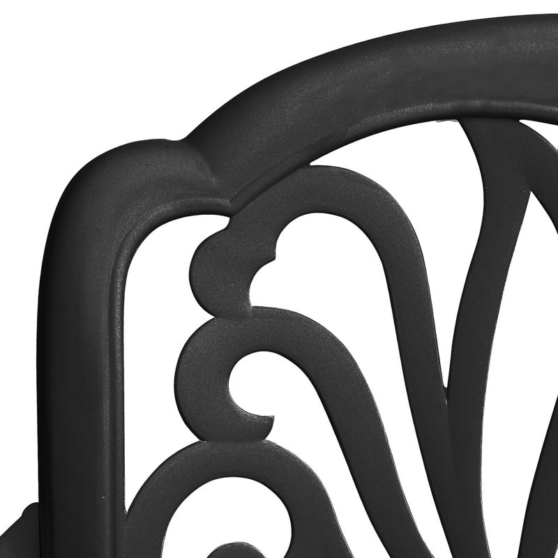 Casa si Gradina - Gradina si terasa - Mobilier exterior - Seturi mobila gradina - Set mobilier bistro, 3 piese, negru, aluminiu turnat - Infinity.ro