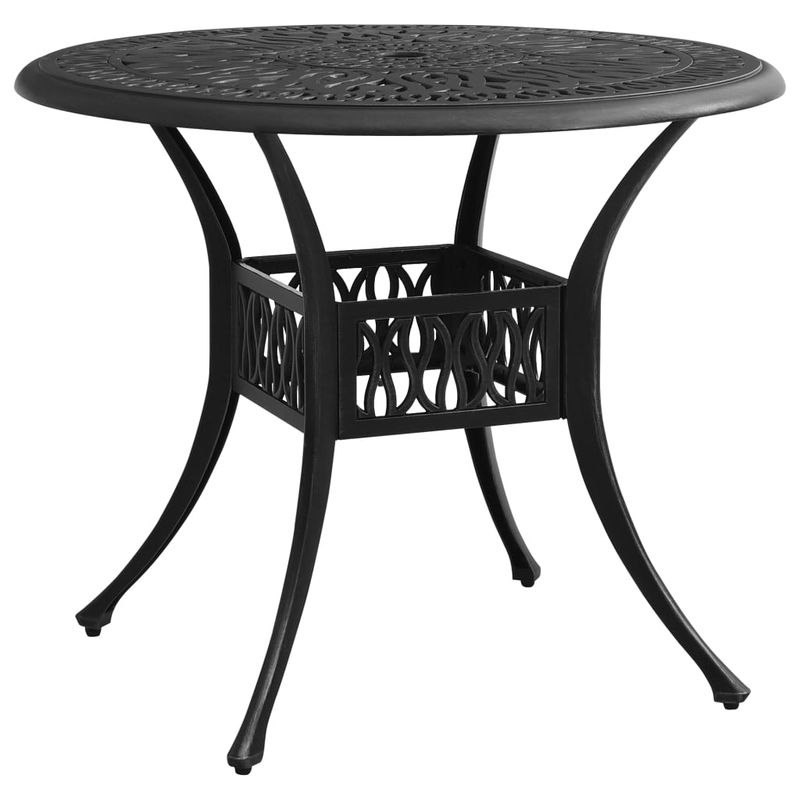 Casa si Gradina - Gradina si terasa - Mobilier exterior - Seturi mobila gradina - Set mobilier bistro, 3 piese, negru, aluminiu turnat - Infinity.ro