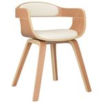 Casa si Gradina - Mobilier - Scaune si fotolii - Scaune - Scaun de bucatarie, 6 buc., crem piele ecologica si lemn curbat - Infinity.ro