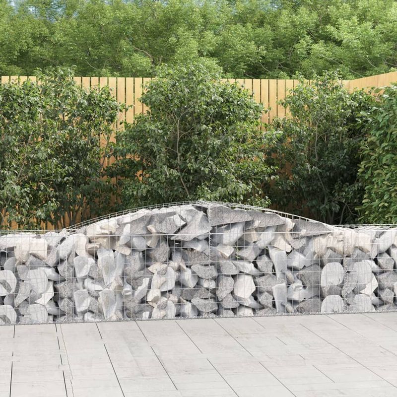 Casa si Gradina - Gradina si terasa - Garduri, panouri si accesorii - Cos gabion arcuit, 400x50x60/80 cm, fier galvanizat - Infinity.ro