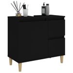 Casa si Gradina - Mobilier - Mobilier baie - Comode baie - Dulap de baie, negru, 65x33x60 cm, lemn prelucrat - Infinity.ro