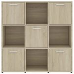 Casa si Gradina - Mobilier - Biblioteci si rafturi - Biblioteci - Biblioteca, stejar Sonoma, 90 x 30 x 90 cm, PAL - Infinity.ro