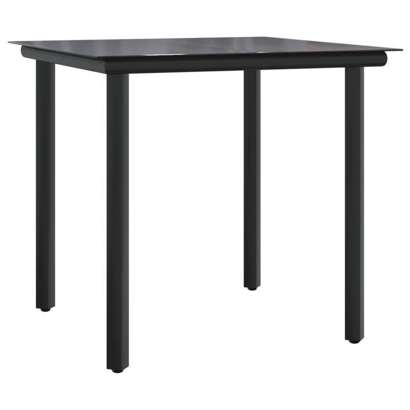 Casa si Gradina - Gradina si terasa - Mobilier exterior - Seturi mobila gradina - Set mobilier de gradina, 3 piese, negru, textilena si otel - Infinity.ro
