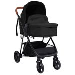 Jucarii, Copii si Bebe - Carucioare si articole de transport - Carucioare - Carucioare standard - Carucior pentru copii 2-in-1, antracit si negru, otel - Infinity.ro