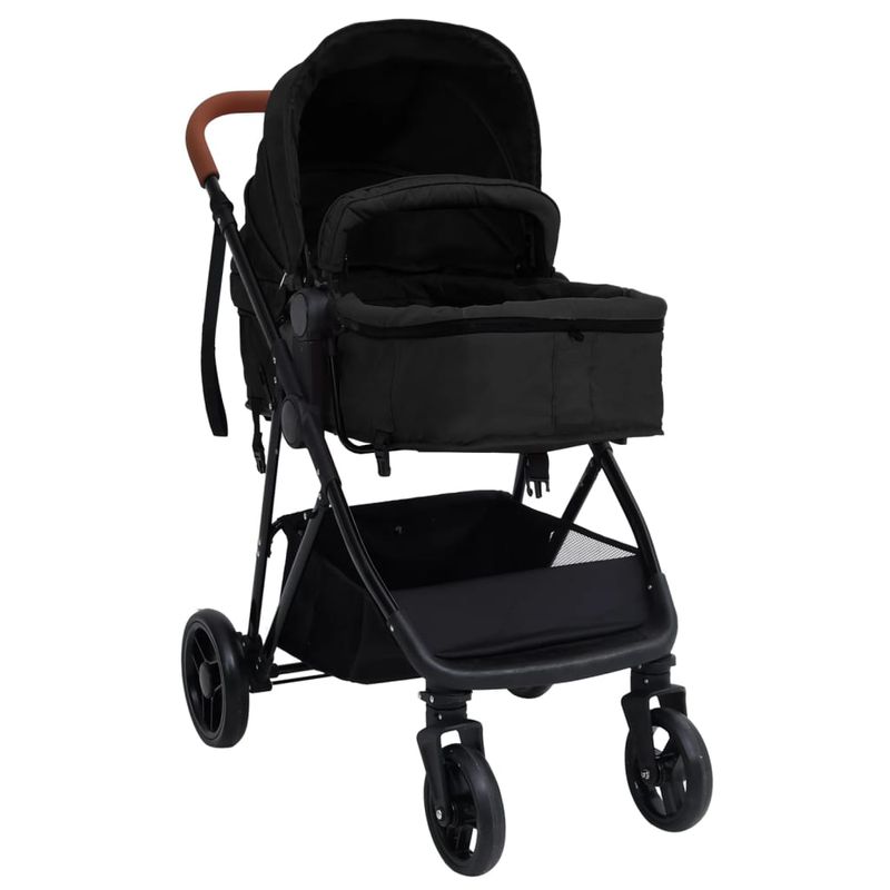 Jucarii, Copii si Bebe - Carucioare si articole de transport - Carucioare - Carucioare standard - Carucior pentru copii 2-in-1, antracit si negru, otel - Infinity.ro
